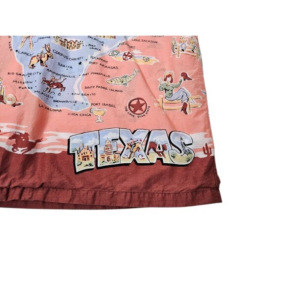 Vintage Nick & Nora Texas Map Cowgirl Pajama Top Shirt Short Sleeve RARE HTF - Picture 5 of 11